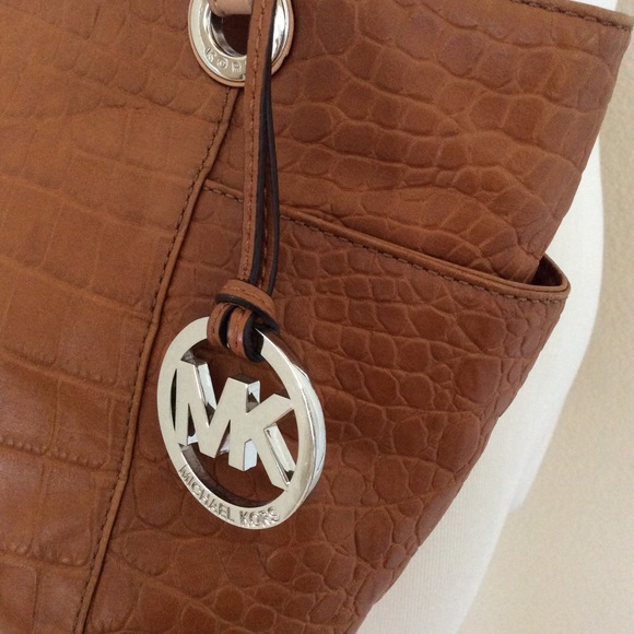 Leather bag Michael Kors vintage rust brown bag two handle shoulder or tote bag - Picture 3 of 8